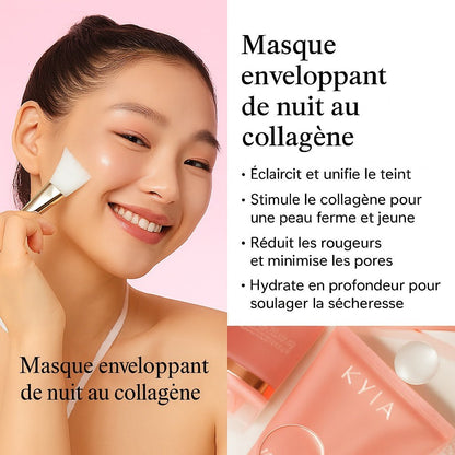 Masque enveloppant de nuit au collagène - Kyia - Beaute